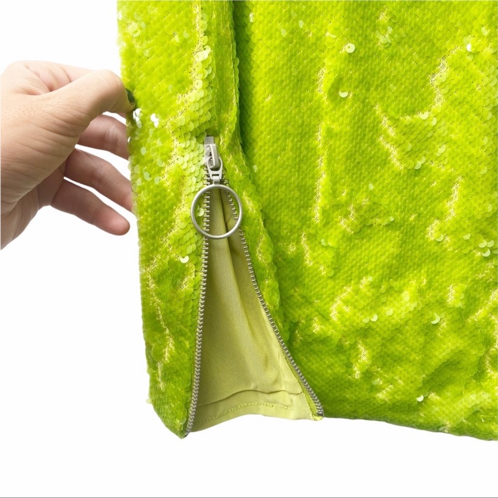 nbd size s apple martini sequin side zip minidress - Picture 5 of 10